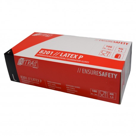 Latex-Einmalhandschuhe, gepudert