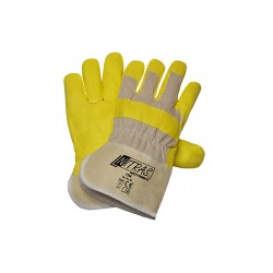 Kunstlederhandschuhe, gelb