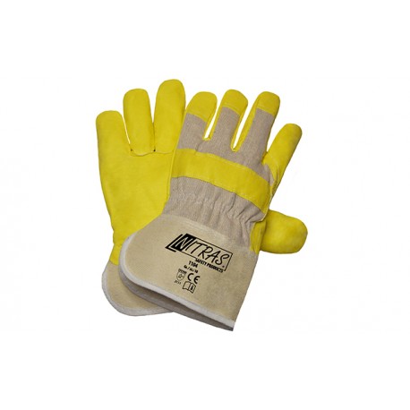 Kunstlederhandschuhe, gelb