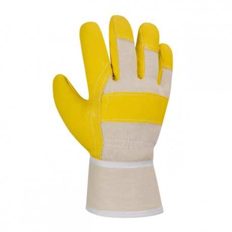 Kunstlederhandschuhe, gelb