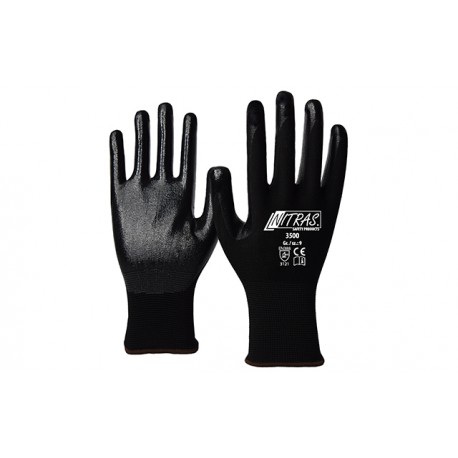 Nylon-Nitrilhandschuhe, schwarz