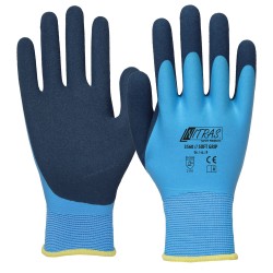 Polyester-Latexhandschuhe, blau "Soft Grip"