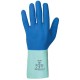 Latex-Handschuhe, blau, geraut