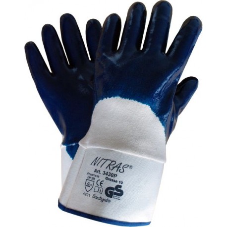 Nitrilhandschuhe, blau, teilbeschichtet PREMIUM