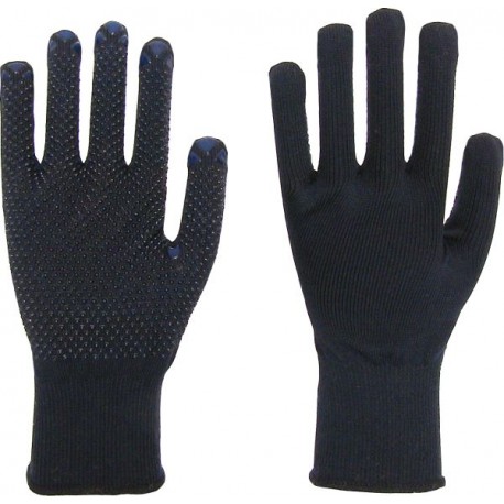 Strickhandschuhe, blau genoppt