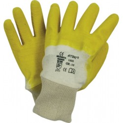 Latexhandschuhe, gelb, teilbeschichtet
