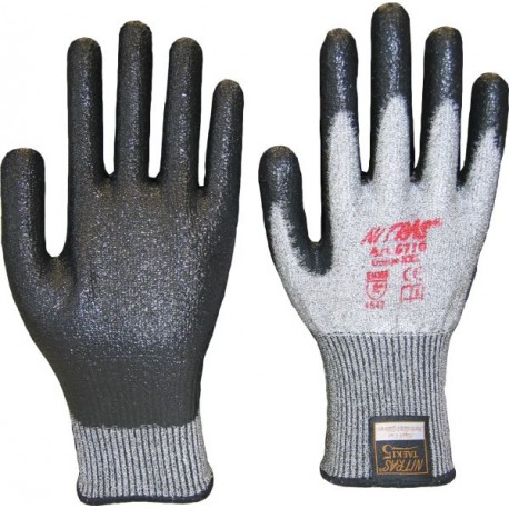 Nitril-Schnittschutzhandschuhe, schwarz, teilbeschichtet