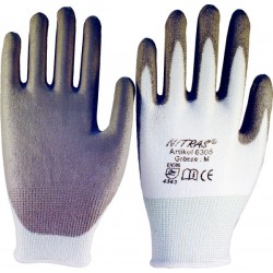 PU-Schnittschutzhandschuhe, grau, teilbeschichtet